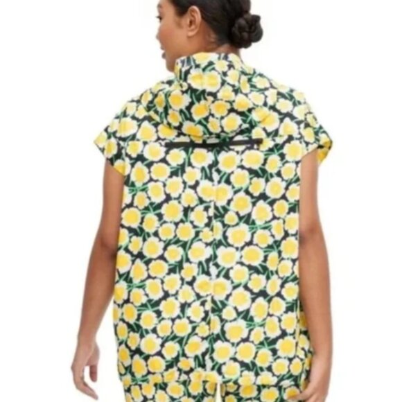DVF for Target Nylon Packable Yellow Poppy Short Sleeve Hooded Vest - Picture 5 of 6
